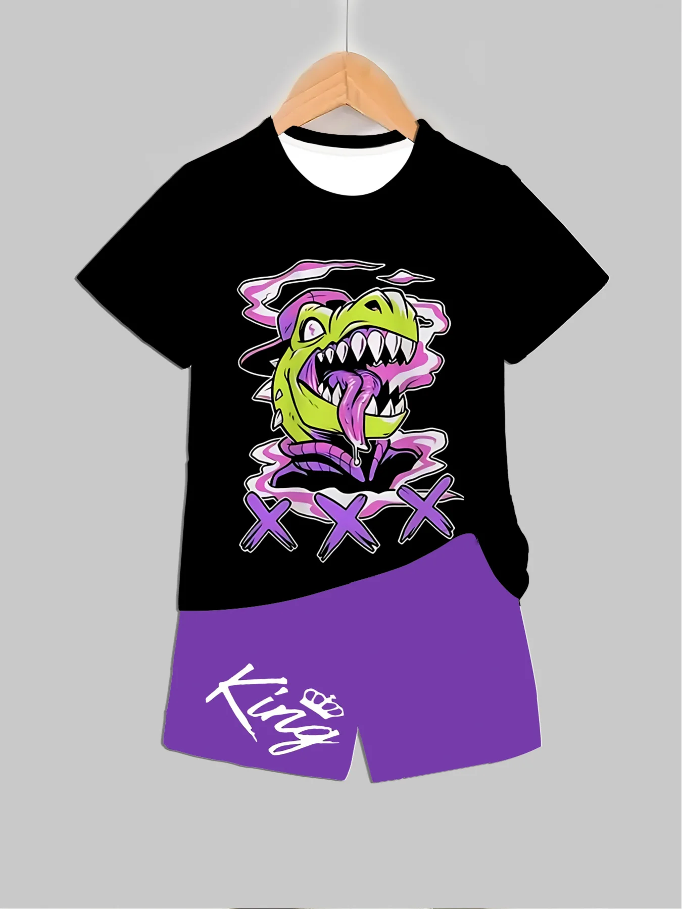 Summer Clothing Girls - Nouvelles tenues imprimées dinosaures, hauts +