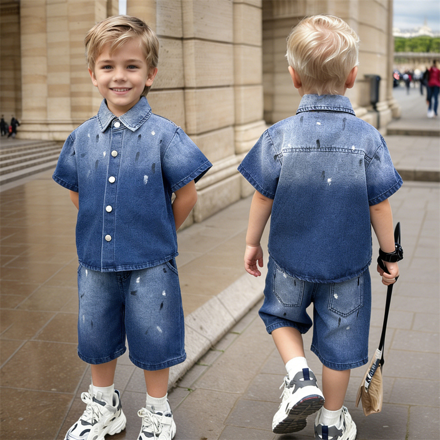 Summer Clothing Drawing For Kids - Ensemble de vêtements en jean pour