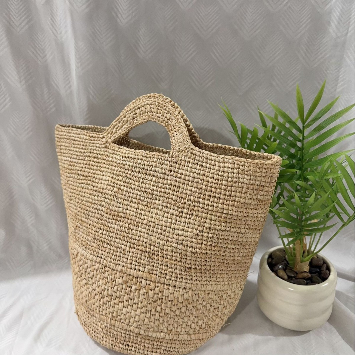 Beach Bag Straw - Sac en paille de raphia bohème,