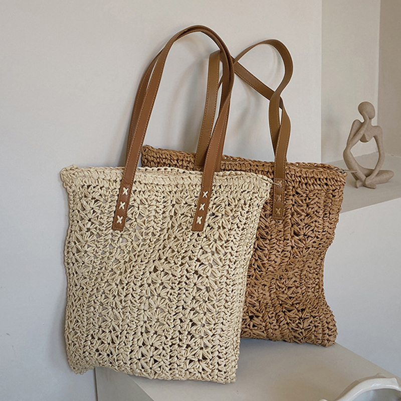 Beach Bag Straw - Sac de plage carré en paille