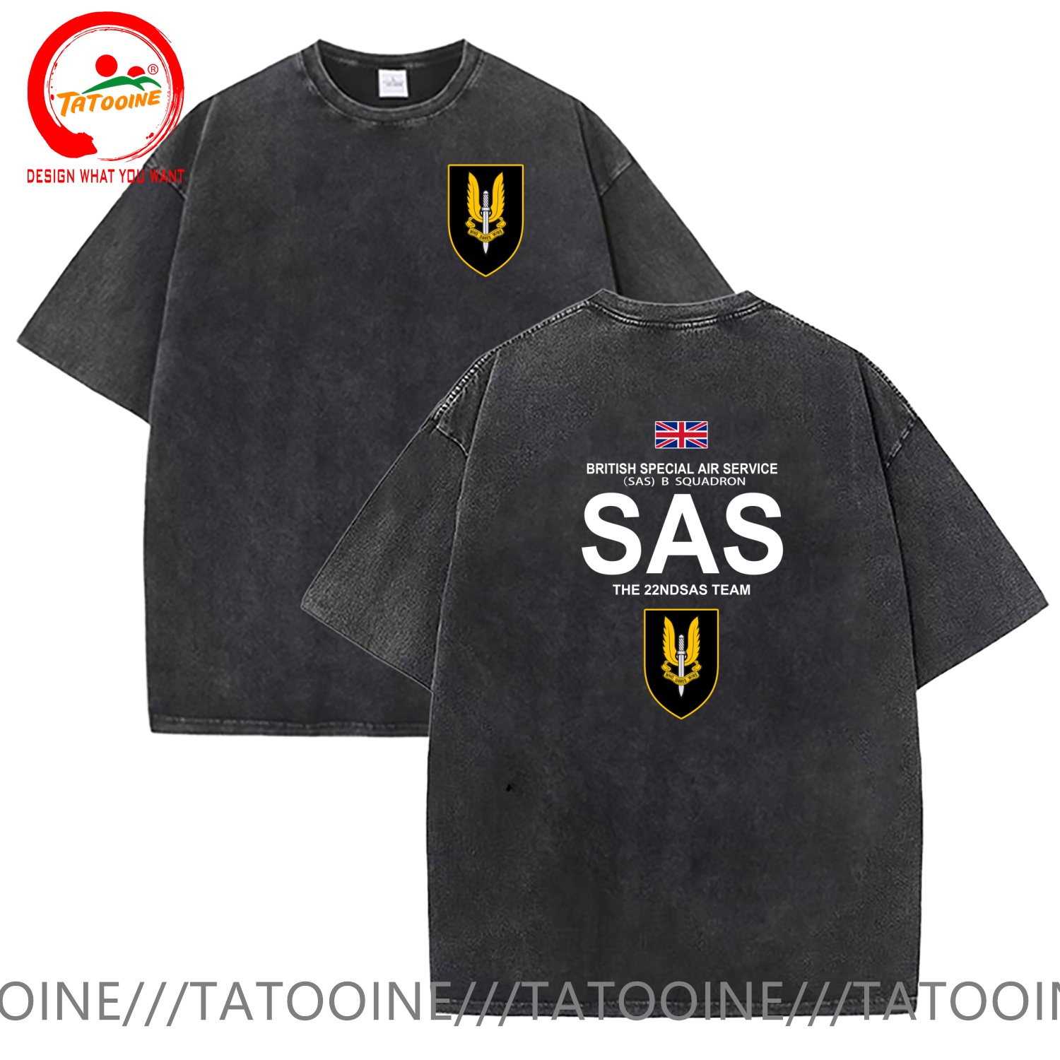 Summer Clothing Uk Men - Vintage lavé coton T-Shirt drôle concepteur