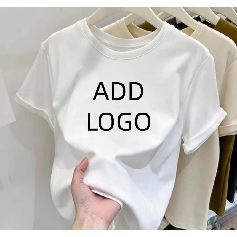 Summer Clothing Wholesale - T-shirt en coton personnalisé pour femme,