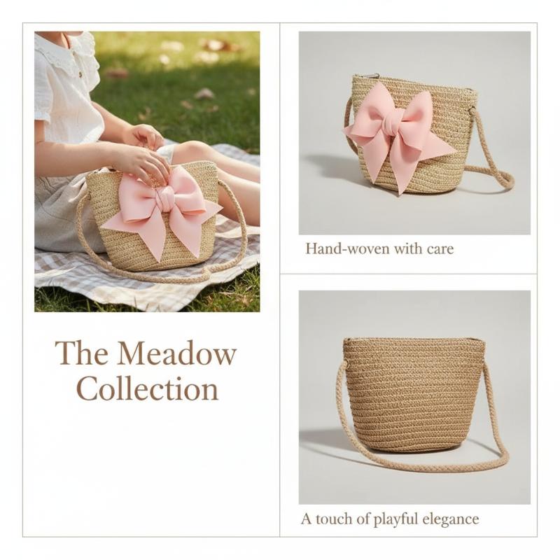 Beach Bag Straw - Sac à bandoulière en paille tressée