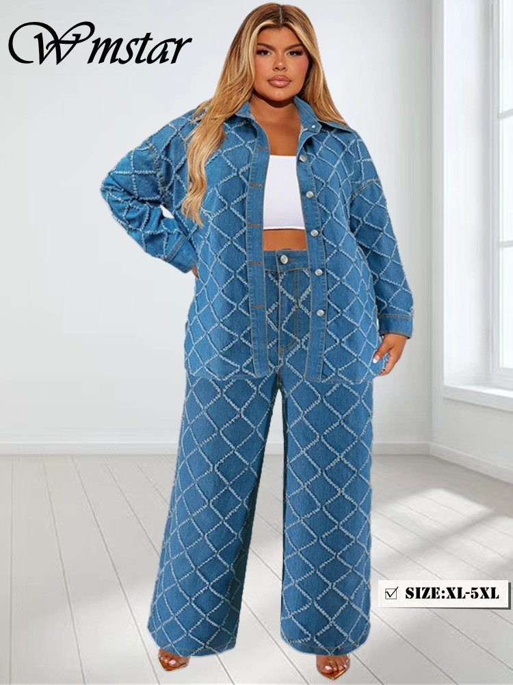 Summer Clothing Wholesale - Wmstar grande taille Denim deux pièces