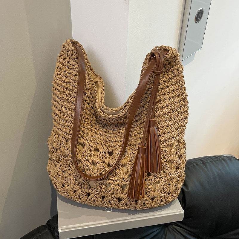 Beach Bag Straw - Sac de plage en paille tressé