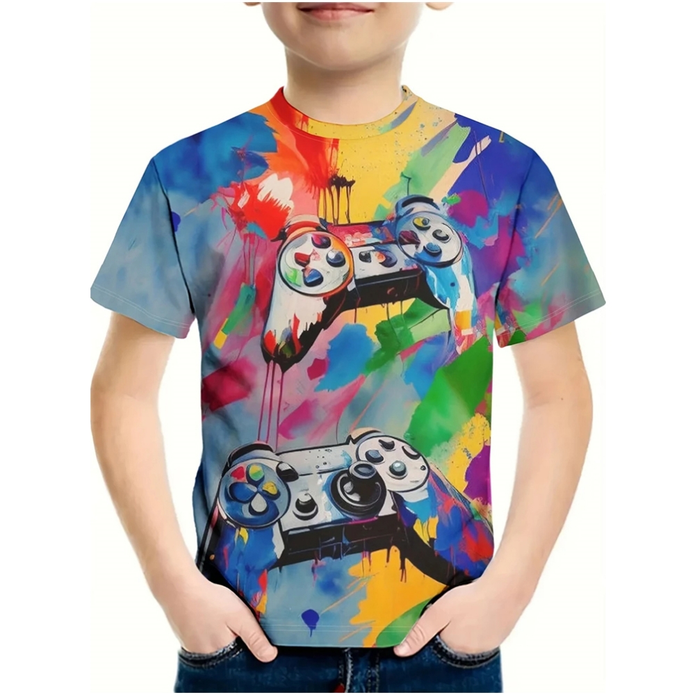 T-Shirt pour garçon imprimé 3D - Summer Clothing Drawing For Kids avis et prix