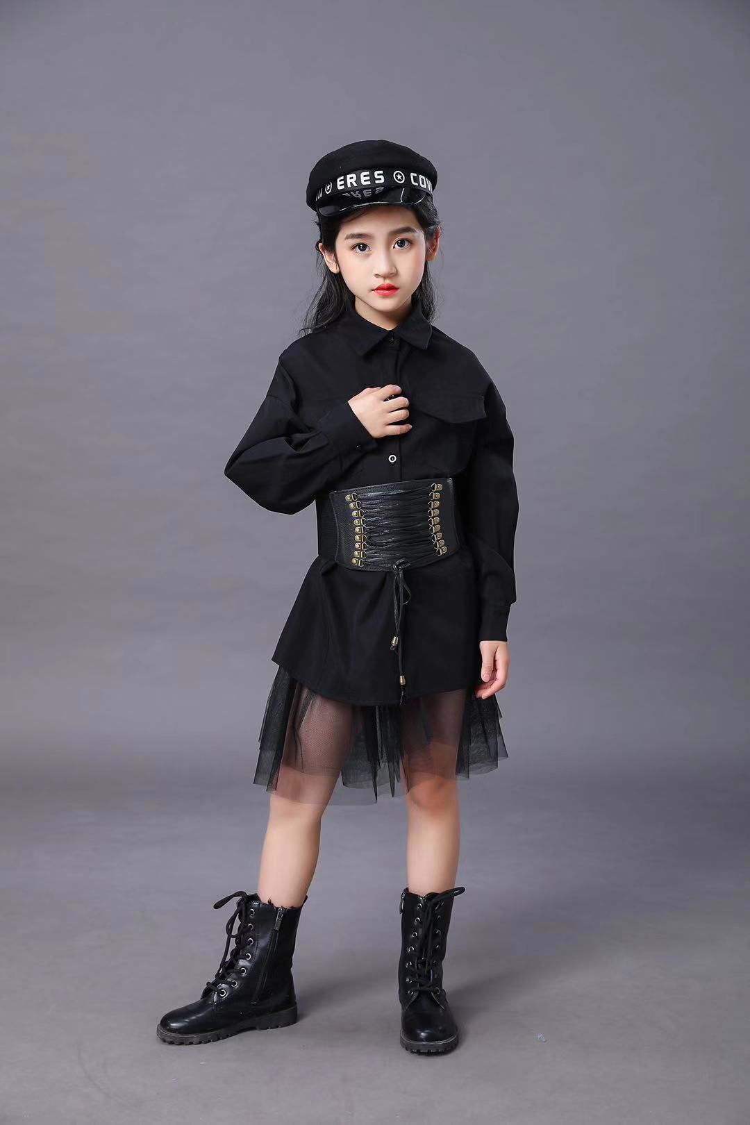 Costume noir pour enfants fill - Summer Clothing Girls avis et prix
