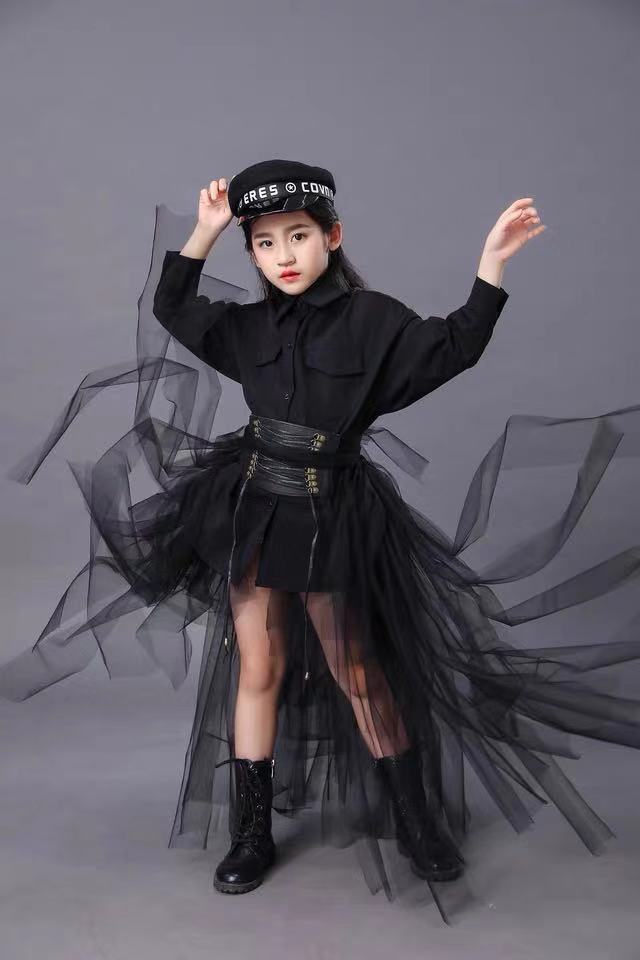 Costume noir pour enfants fill - Summer Clothing Girls avis et prix