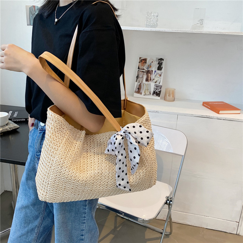 Sac de paille à nœud papillon  - Beach Bag Straw avis et prix