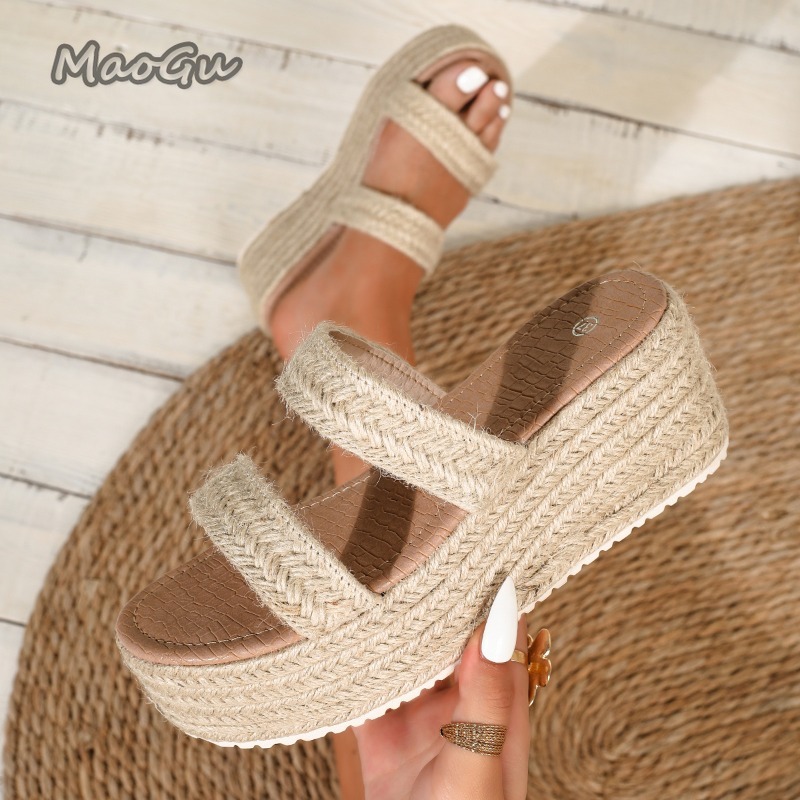 Sandales compensées tissées à  - Espadrille Sandal Women avis et prix