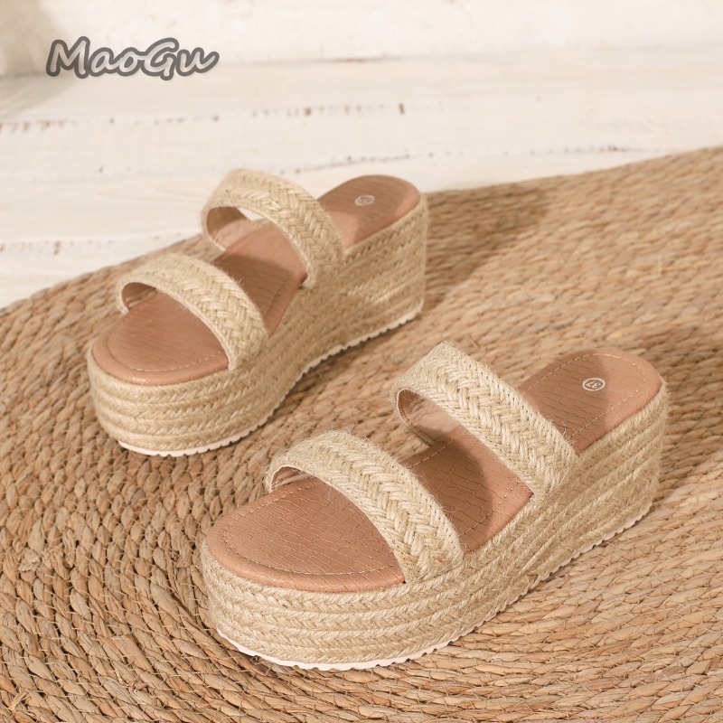 Sandales compensées tissées à  - Espadrille Sandal Women avis et prix