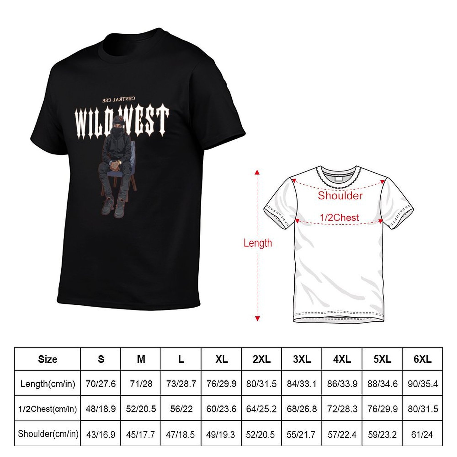 Central Cee, rap, Wild West, D - Summer Clothing Uk Men avis et prix