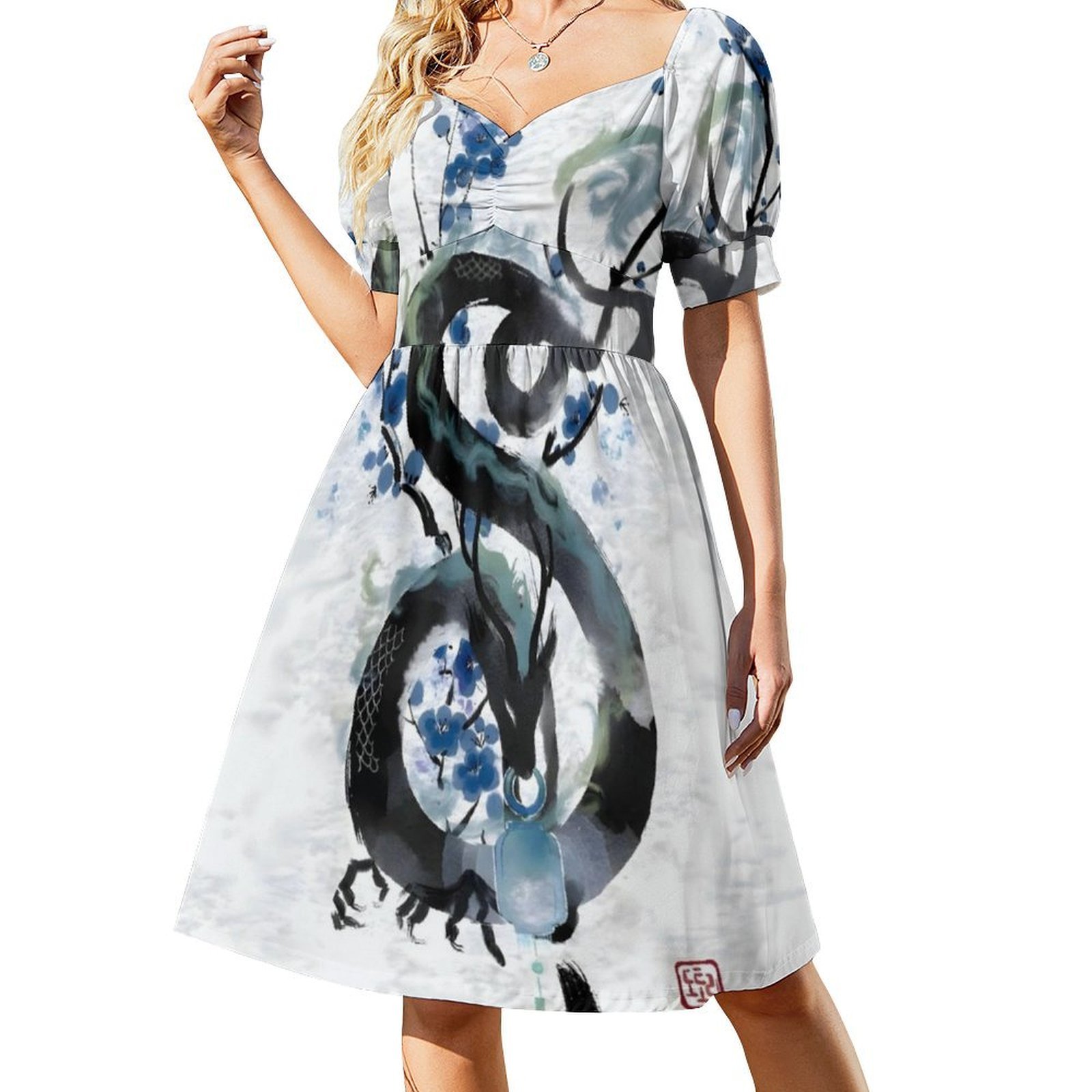 Japonais bleu nuit Dragon encr - Summer Nights Clothing avis et prix