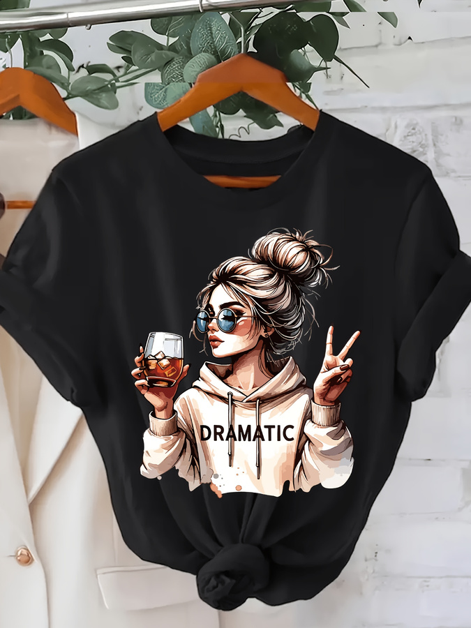 DRAMATIC 1pc T-shirt à manches - Summer Loving Clothing avis et prix